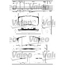 601321 VALEO Комплект тормозных колодок, дисковый тормоз