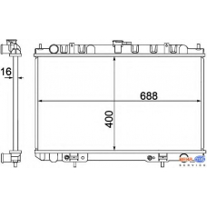 8MK 376 770-601 HELLA Радиатор, охлаждение двигателя