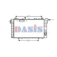 070500N AKS DASIS Радиатор, охлаждение двигателя