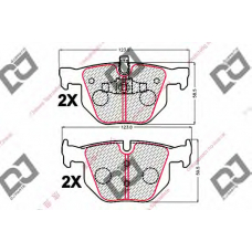 BP2121 DJ PARTS Комплект тормозных колодок, дисковый тормоз