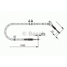 1 987 477 494 BOSCH Трос, стояночная тормозная система