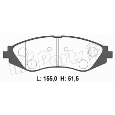 IBD-1W08 IPS Parts Комплект тормозных колодок, дисковый тормоз