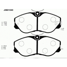 J3601040 NIPPARTS Комплект тормозных колодок, дисковый тормоз