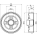 MBD261 MINTEX Тормозной барабан