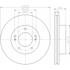 8DD 355 116-461 HELLA Тормозной диск