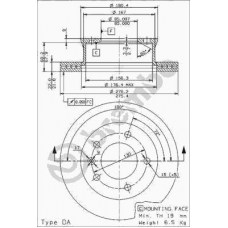 09.9618.14 BREMBO Тормозной диск