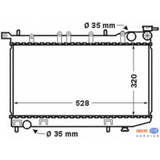 8MK 376 704-741 HELLA Радиатор, охлаждение двигателя