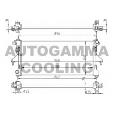 104255 AUTOGAMMA Радиатор, охлаждение двигателя