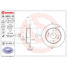 08.5803.21 BREMBO Тормозной диск