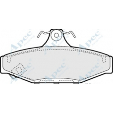 PAD958 APEC Комплект тормозных колодок, дисковый тормоз