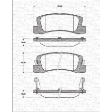 363702161254 MAGNETI MARELLI Комплект тормозных колодок, дисковый тормоз