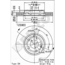 BS 8395 BRECO Тормозной диск