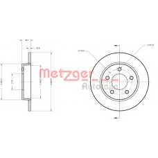 6110301 METZGER Тормозной диск