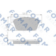 FO 908481 FOMAR ROULUNDS Комплект тормозных колодок, дисковый тормоз