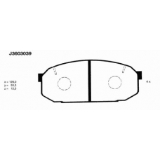 J3603039 NIPPARTS Комплект тормозных колодок, дисковый тормоз
