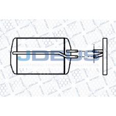 212M05 JDEUS Теплообменник, отопление салона