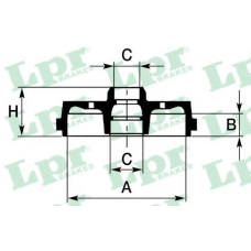 7D0434C LPR Тормозной барабан