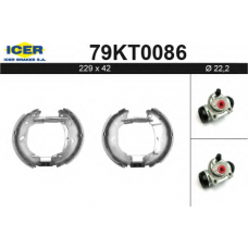 79KT0086 ICER Комплект тормозных колодок
