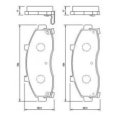 0 986 424 726 BOSCH Комплект тормозных колодок, дисковый тормоз