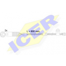 610499 E C ICER Сигнализатор, износ тормозных колодок
