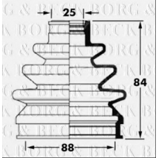 BCB6033 BORG & BECK Пыльник, приводной вал