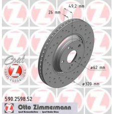 590.2598.52 ZIMMERMANN Тормозной диск