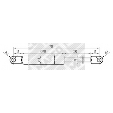 91923 MAPCO Газовая пружина, крышка багажник