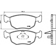 8DB 355 008-191 HELLA Комплект тормозных колодок, дисковый тормоз