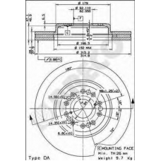 BS 8398 BRECO Тормозной диск