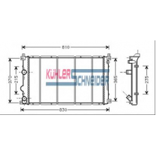 0900491 KUHLER SCHNEIDER Радиатор, охлаждение двигател