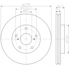 MDC2285 MINTEX Тормозной диск