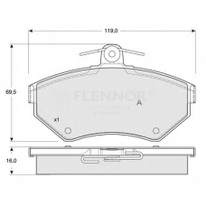 FB210205 FLENNOR Комплект тормозных колодок, дисковый тормоз