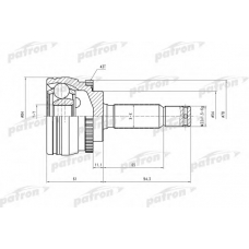 PCV4324 PATRON Шарнирный комплект, приводной вал