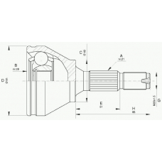 CVJ5632.10 OPEN PARTS Шарнирный комплект, приводной вал