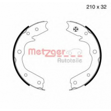 MG 817 METZGER Комплект тормозных колодок, стояночная тормозная с