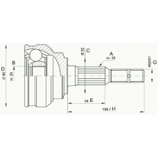 CVJ5283.10 OPEN PARTS Шарнирный комплект, приводной вал