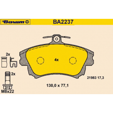 BA2237 BARUM Комплект тормозных колодок, дисковый тормоз