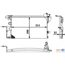 8FC 351 317-311 HELLA Конденсатор, кондиционер