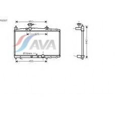 TO2317 AVA Радиатор, охлаждение двигателя