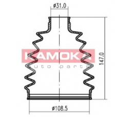 1146508 KAMOKA Пыльник, приводной вал