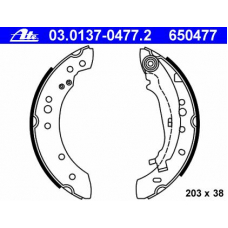 03.0137-0477.2 ATE Комплект тормозных колодок