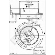 BS 7491 BRECO Тормозной диск