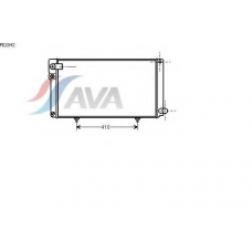 PE2042 AVA Радиатор, охлаждение двигателя
