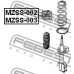 MZSS-003 FEBEST Подвеска, амортизатор