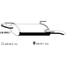 052047 ERNST Глушитель выхлопных газов конечный