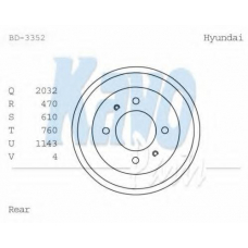 BD-3352 KAVO PARTS Тормозной барабан