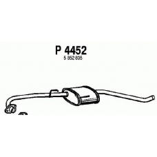 P4452 FENNO Средний глушитель выхлопных газов