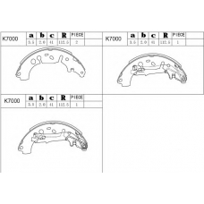 K7000 ASIMCO Комплект тормозных колодок