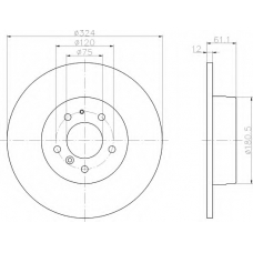 8DD 355 102-881 HELLA Тормозной диск