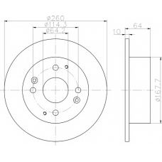 MDC1482 MINTEX Тормозной диск